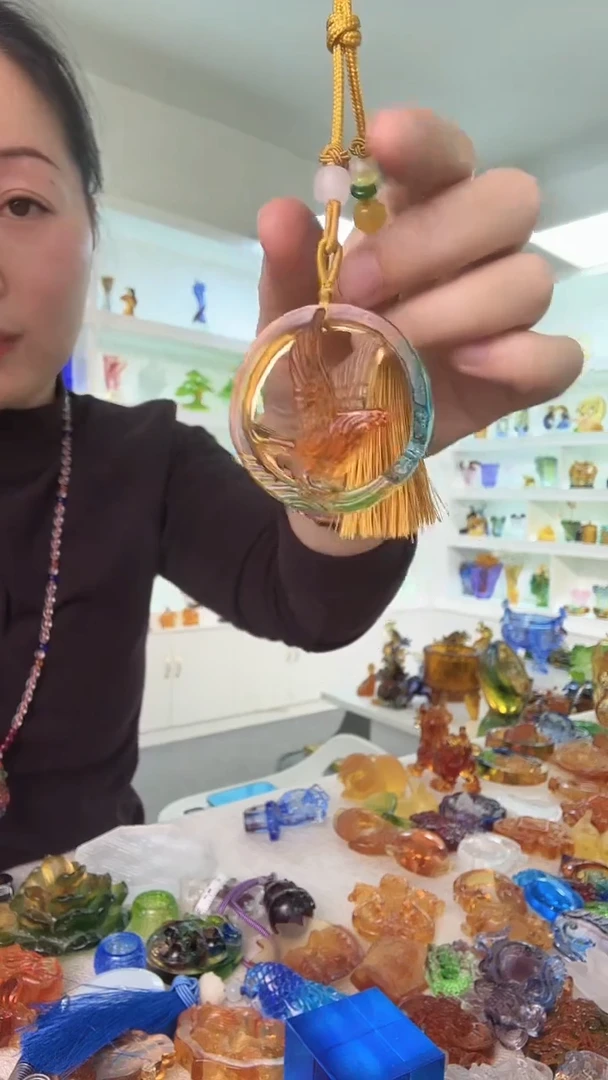 手工艺品琉璃大鹏展翅