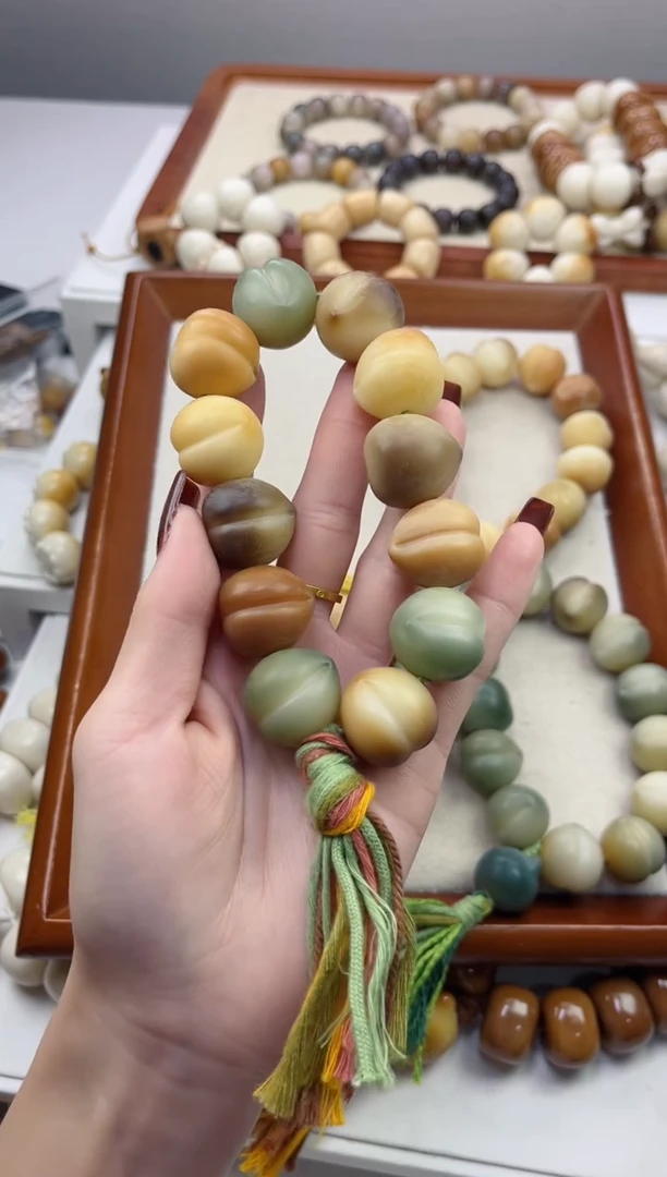 手串菩提根/象牙果妞e23干磨屁桃20*21手持瑕疵不补