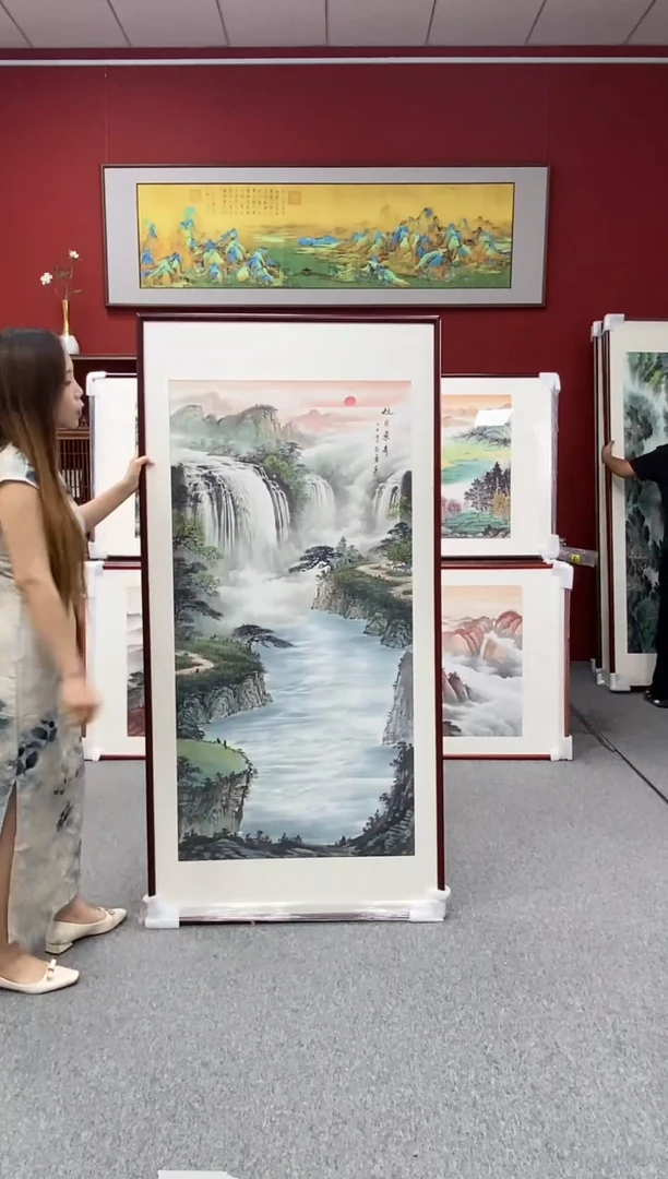 国画手绘 旭日东升 172*85
