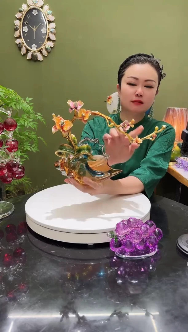 琉璃珐琅彩  螺生花