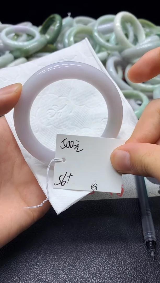 定制翡翠毛货手镯需精细抛光未镶嵌48H鉴赏期 AH06
