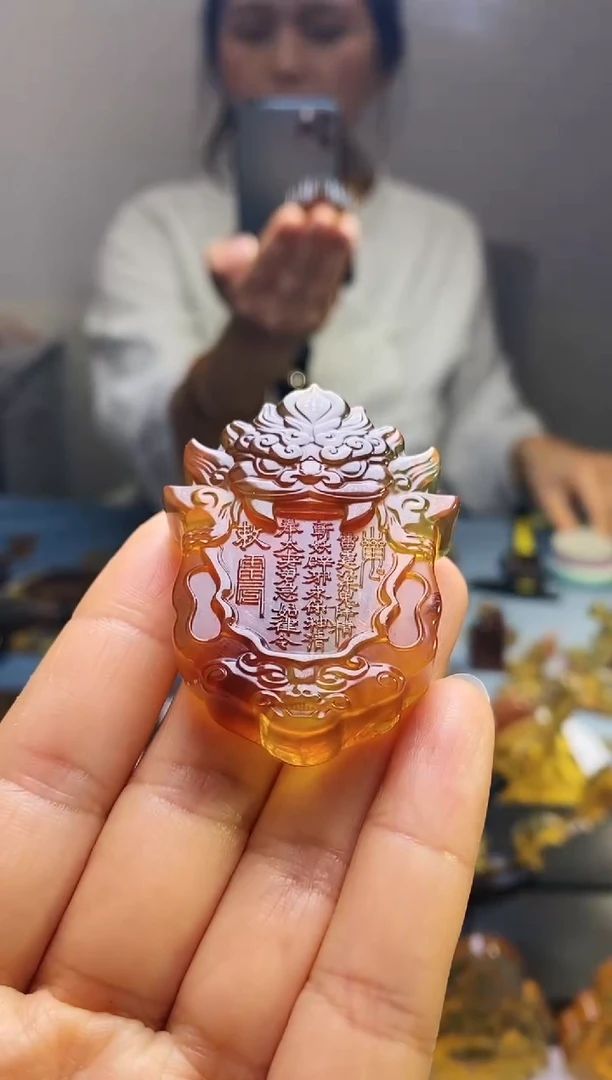 【闪购商品】琥珀颈饰未镶嵌HP99-35（山鬼令牌）