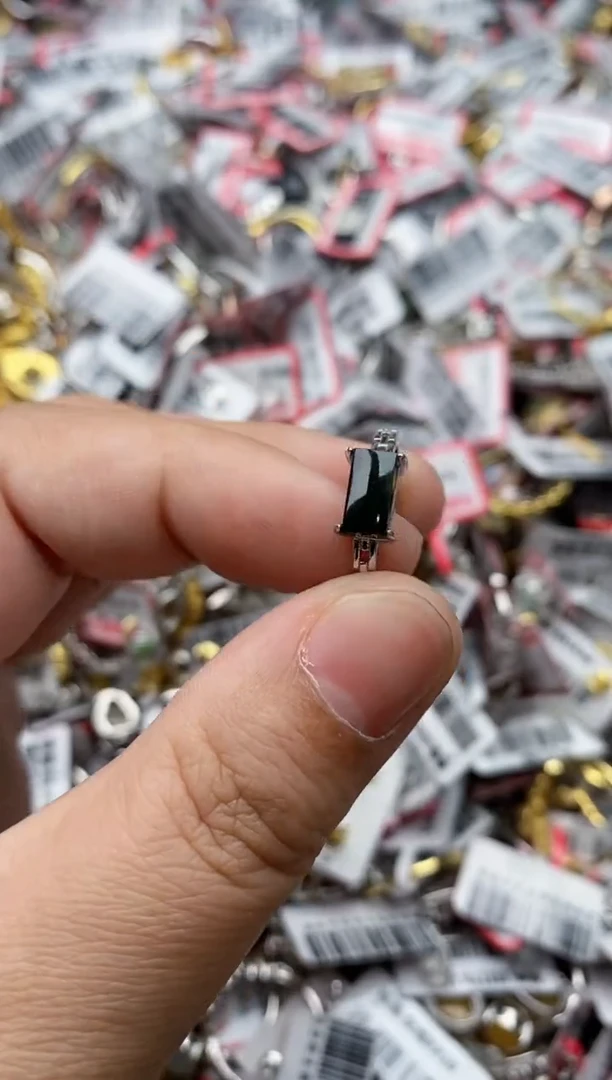 【闪购商品】翡翠戒指银S925镶嵌8888---6