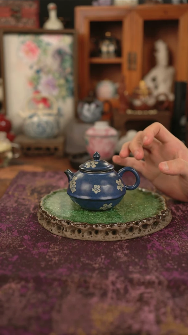 摩吉陶陶闪拍链接 丝绸茶壶