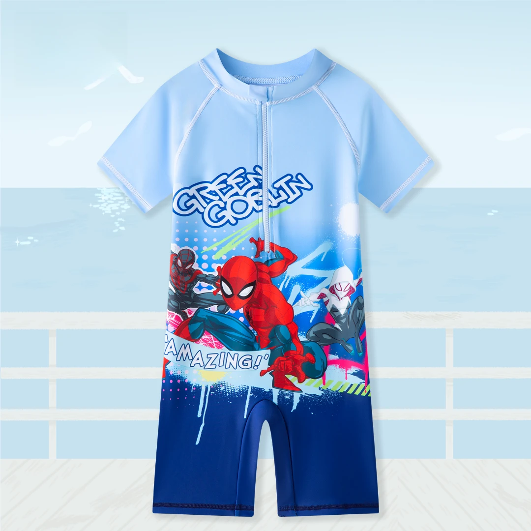 【JY-JX】2个颜色可选儿童泳衣短袖连体男童冲浪服舒适亲肤儿童泳装