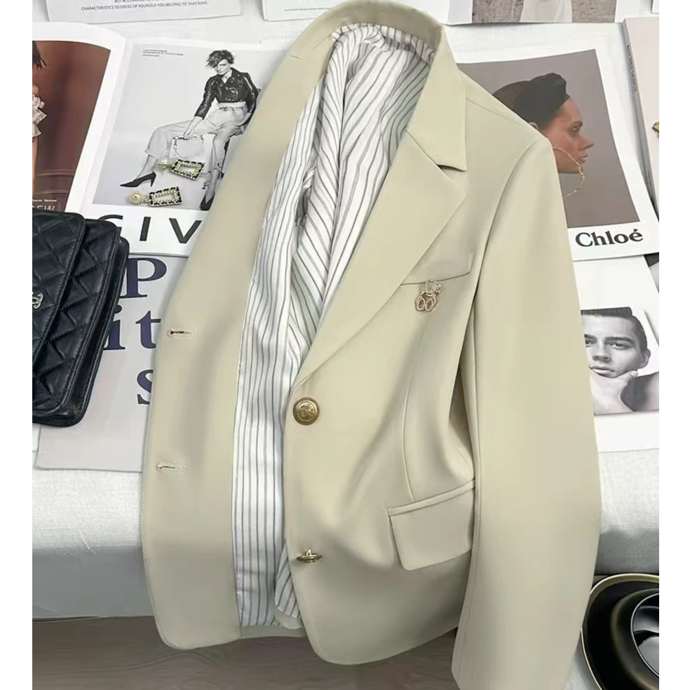 休闲百搭宽松韩版女士西装