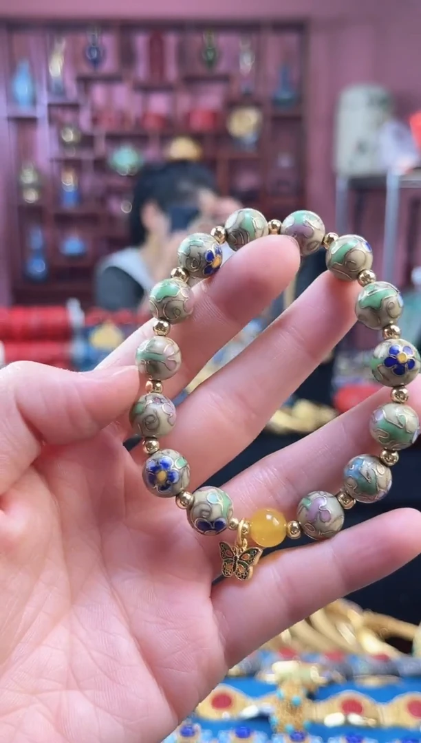 非遗 景泰蓝手串 米色1.0