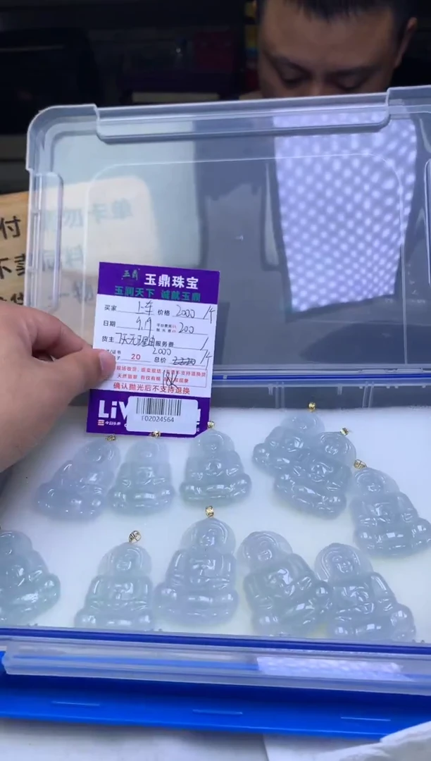 吊坠(不含链)18K金镶嵌翡翠多样性发其一-F02024564
