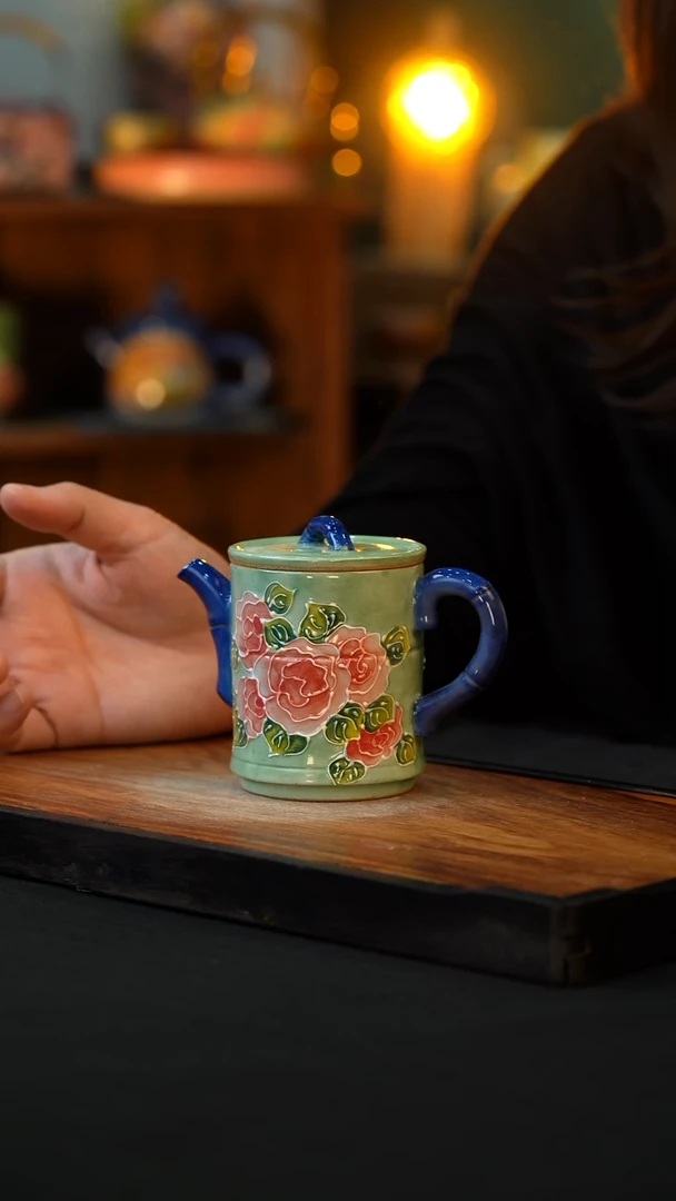 杯手绘心瓷陶瓷浮力