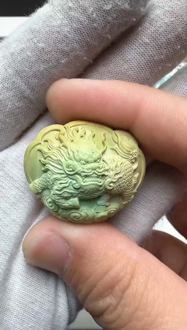【闪购商品】绿松石麒麟未镶嵌左右35.4高30厚18.7
