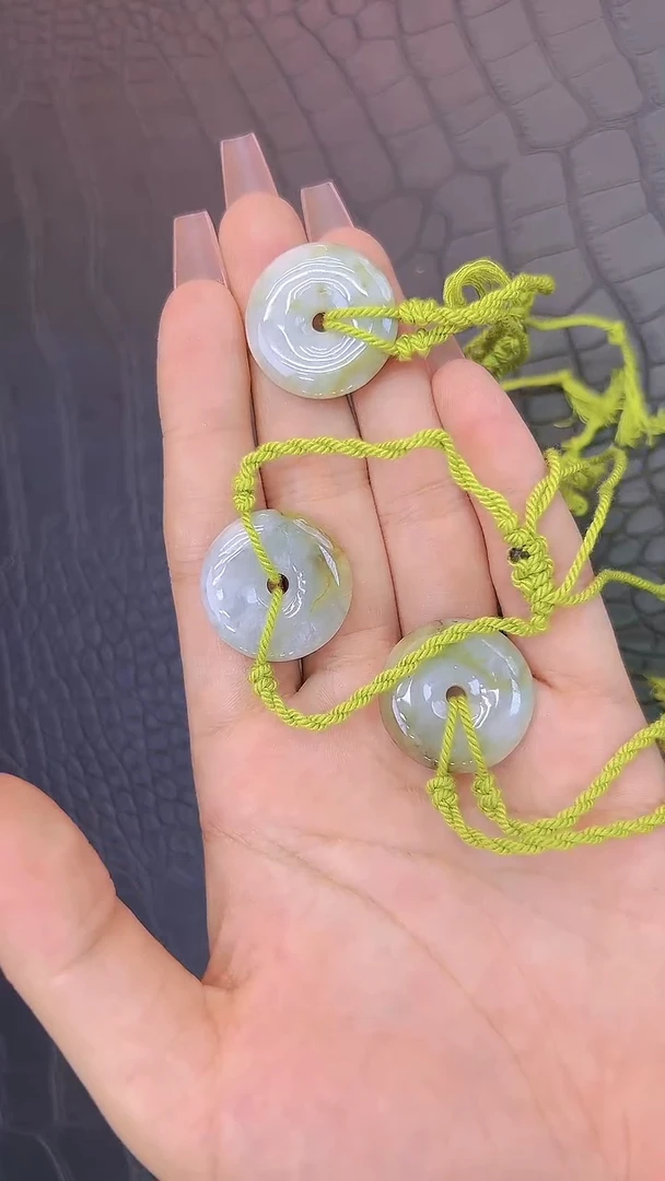 翡翠未镶嵌颈饰翡翠平安扣手链