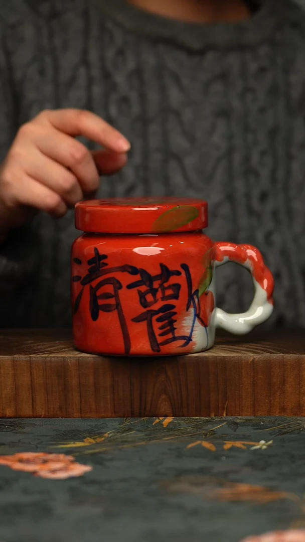 瓷片釉下彩手工手绘同款陶器