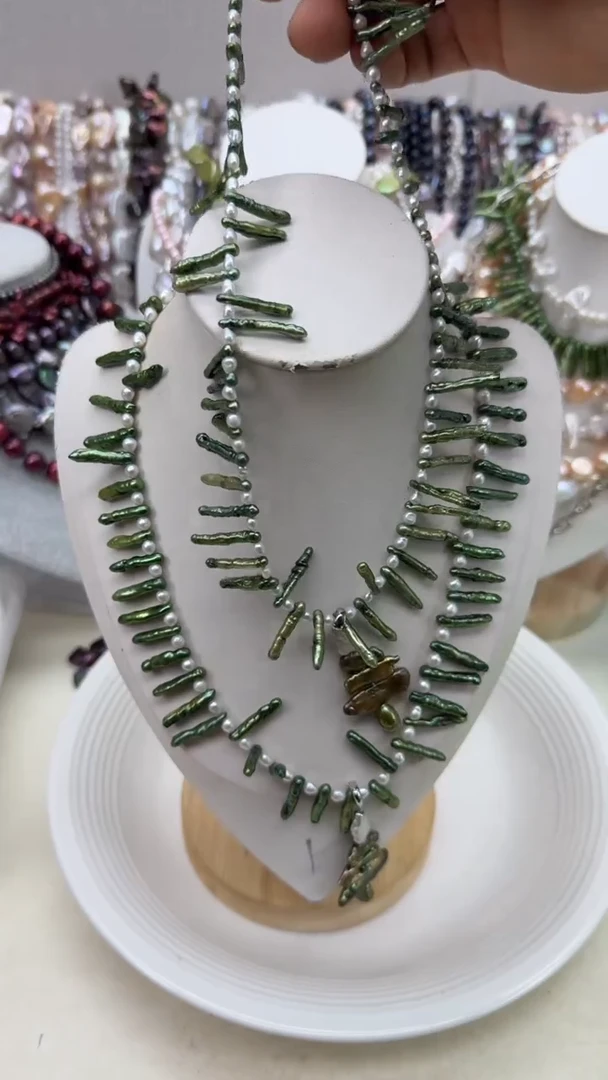 颈饰银S925镶嵌淡水珍珠1