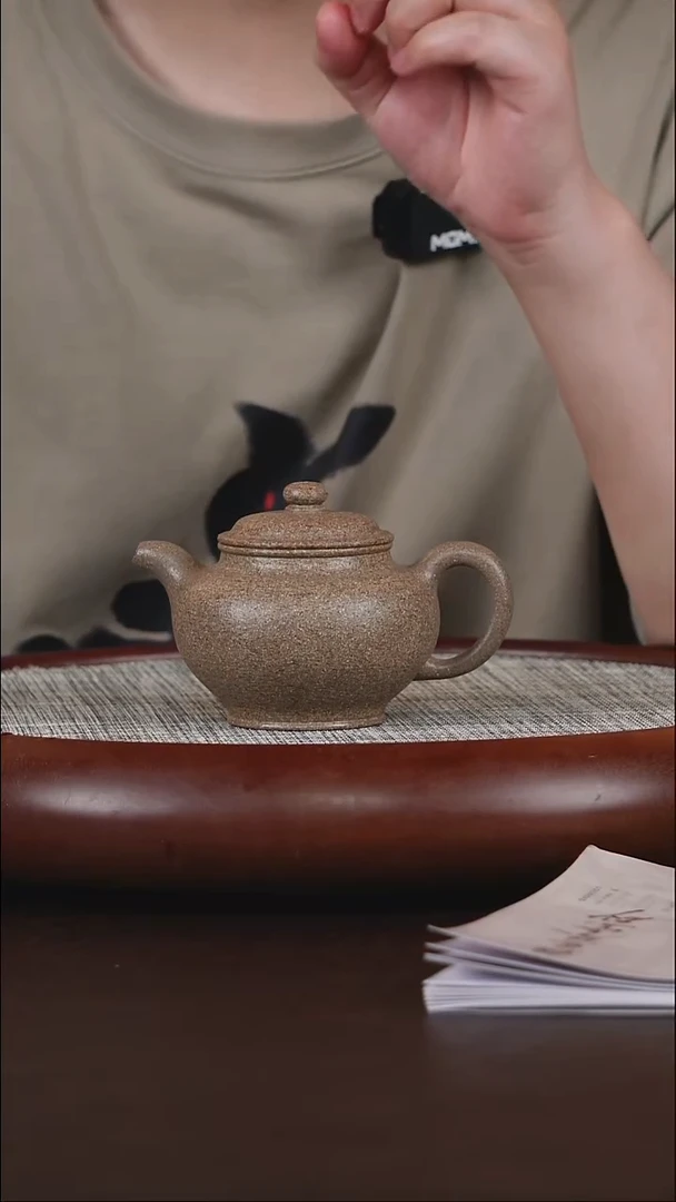 茶壶紫砂宜兴紫砂31双高工粗砂青降坡掇只