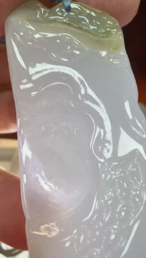 未镶嵌挂件翡翠A货翡翠孤品国雕谢林工