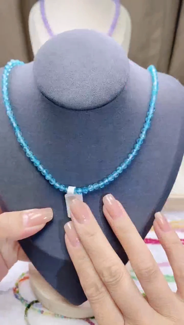 【闪购商品】托帕石颈饰银S925镶嵌诗颜珠宝甄选SYZB37