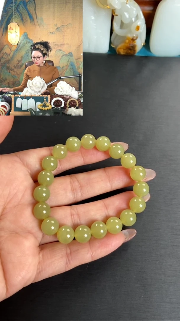 未镶嵌手链和田玉珠子