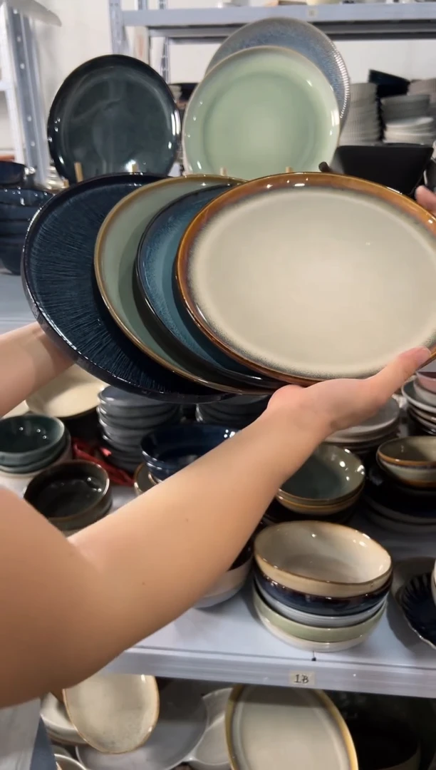 陶瓷外贸尾货瑕疵满20包邮X4大盘