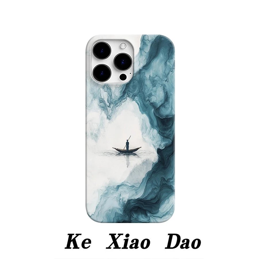 墨海行舟手机壳艺术14创意苹果iphone16pro小众简约ins不撞款艺术