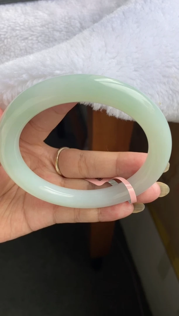 翡翠手镯未镶嵌（巨巨巨推荐）0毛孔果冻胶蓝绿60圆条10号