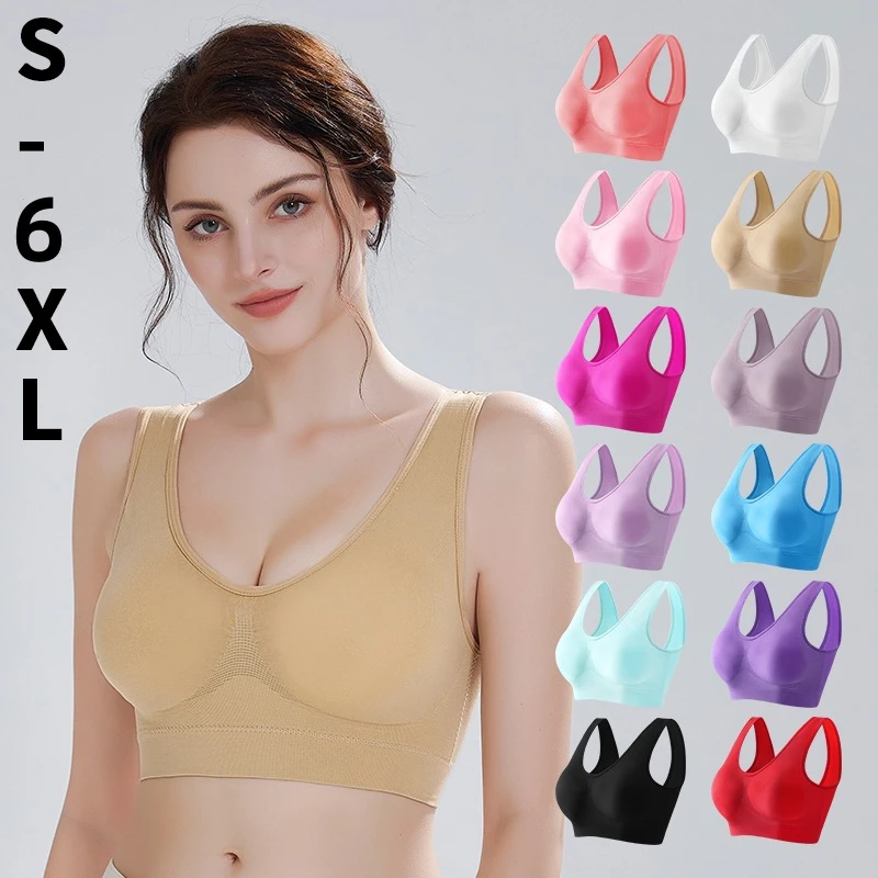 跨境外贸聚拢运动文胸女无钢圈美背背心欧美健身跑步瑜伽内衣大码