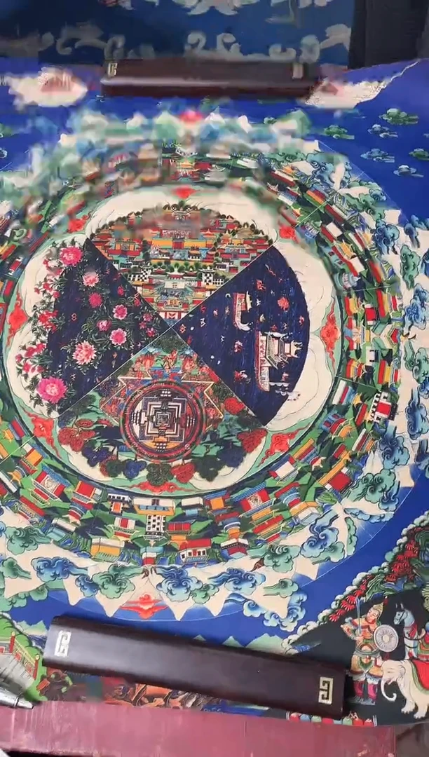 卷轴画龙妹的唐卡tk16