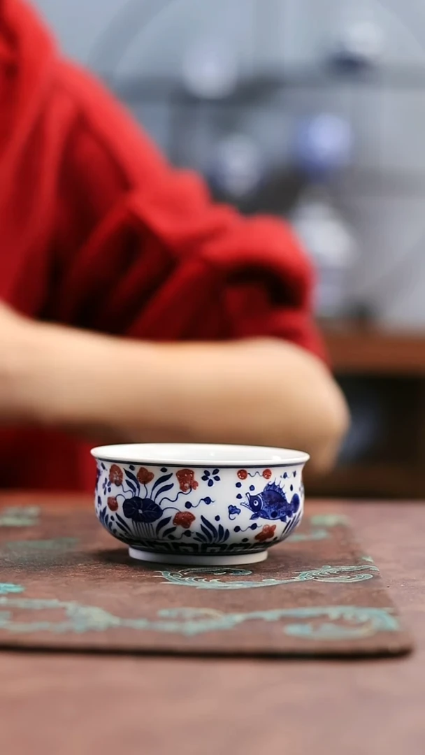 镹曰雅器柴窑手工手绘青花