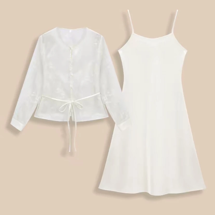 来米家 新款秋季气质显瘦中式里外套裙子