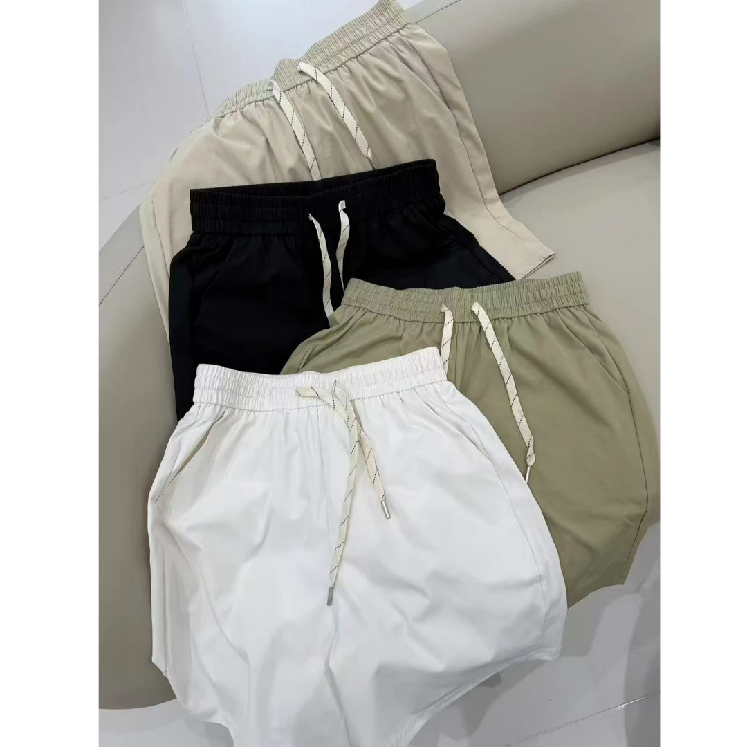 十三行白白-夏季福秒简约纯色A字版宽松休闲短裤#J1400