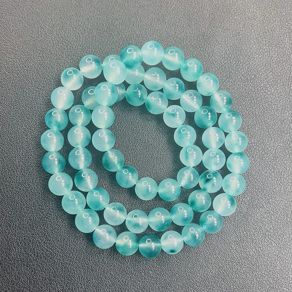 精挑10mm蓝花链60颗
