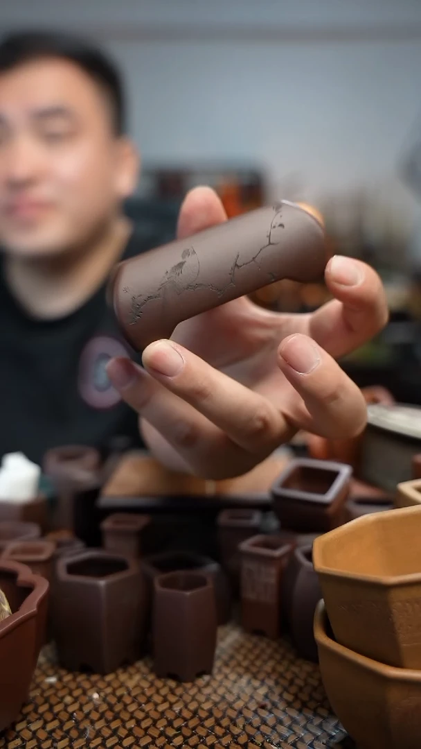 紫砂花盆逍**在長木軒精品紫砂