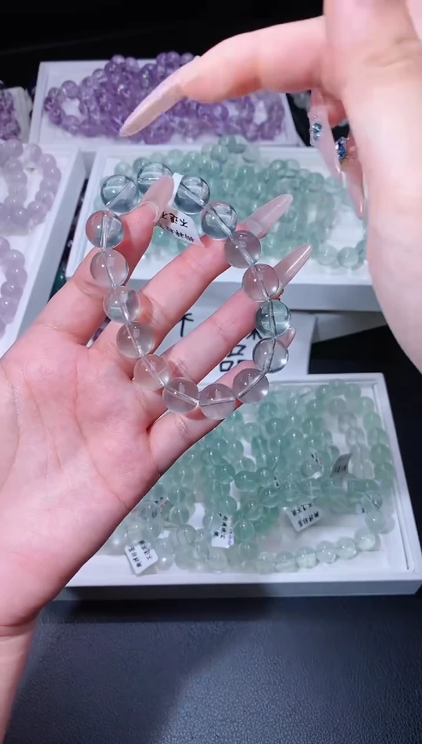 手链未镶嵌萤石529.1绿萤石手串多样性发其一微色差