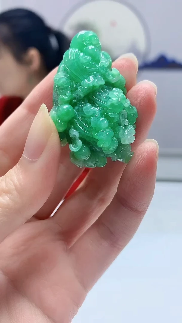 【闪购商品】定制翡翠未镶嵌4902zm-毛货挂件白菜132