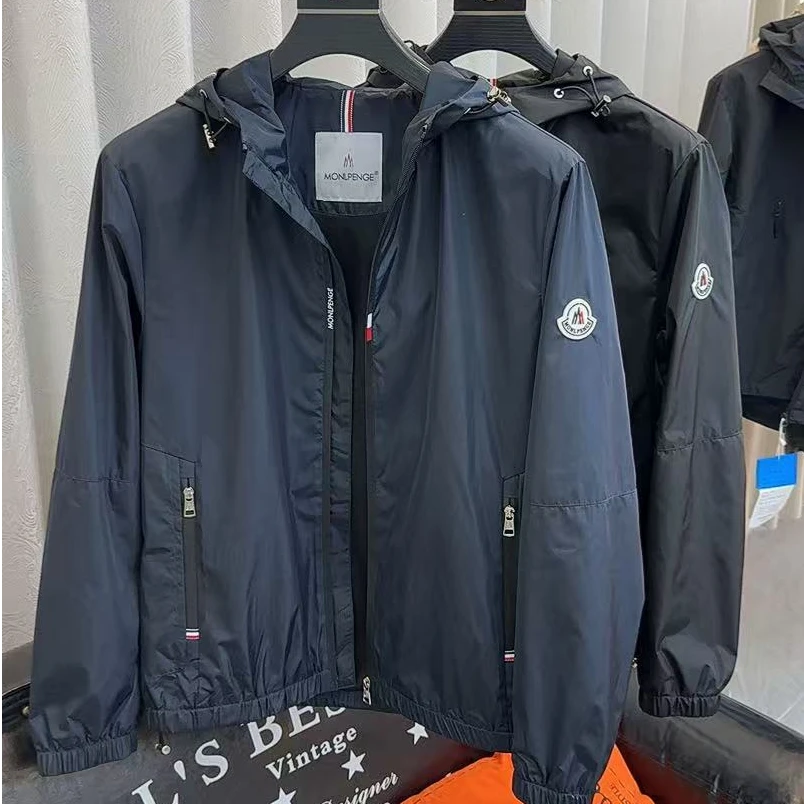 【欧洲站】23092经典彩虹条高端潮男连帽夹克外套欧品上新