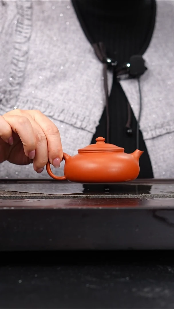 茶壶紫砂赵庄朱泥寒江150cc冯旭