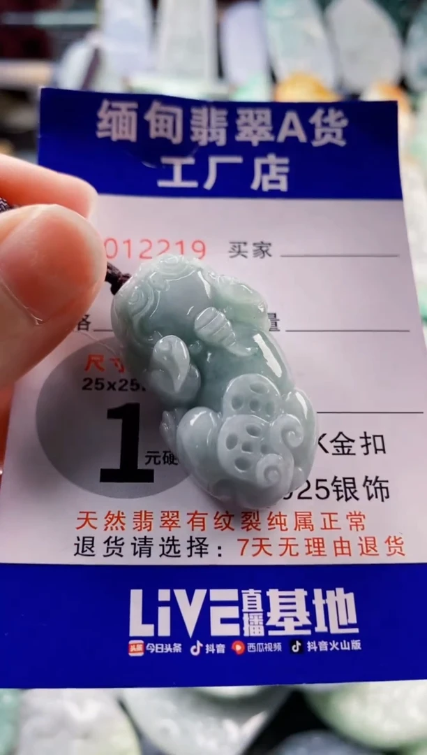 翡翠未镶嵌吊坠(不含链)1