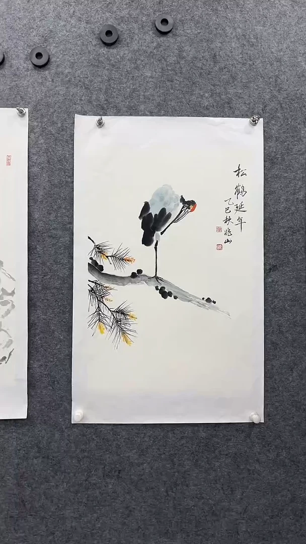 国画国画王生意松鹤延年
