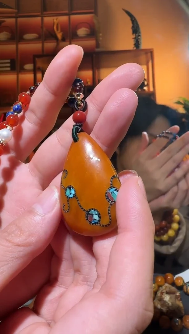 蜜蜡颈饰未镶嵌9329天然蜜蜡珠宝奇石