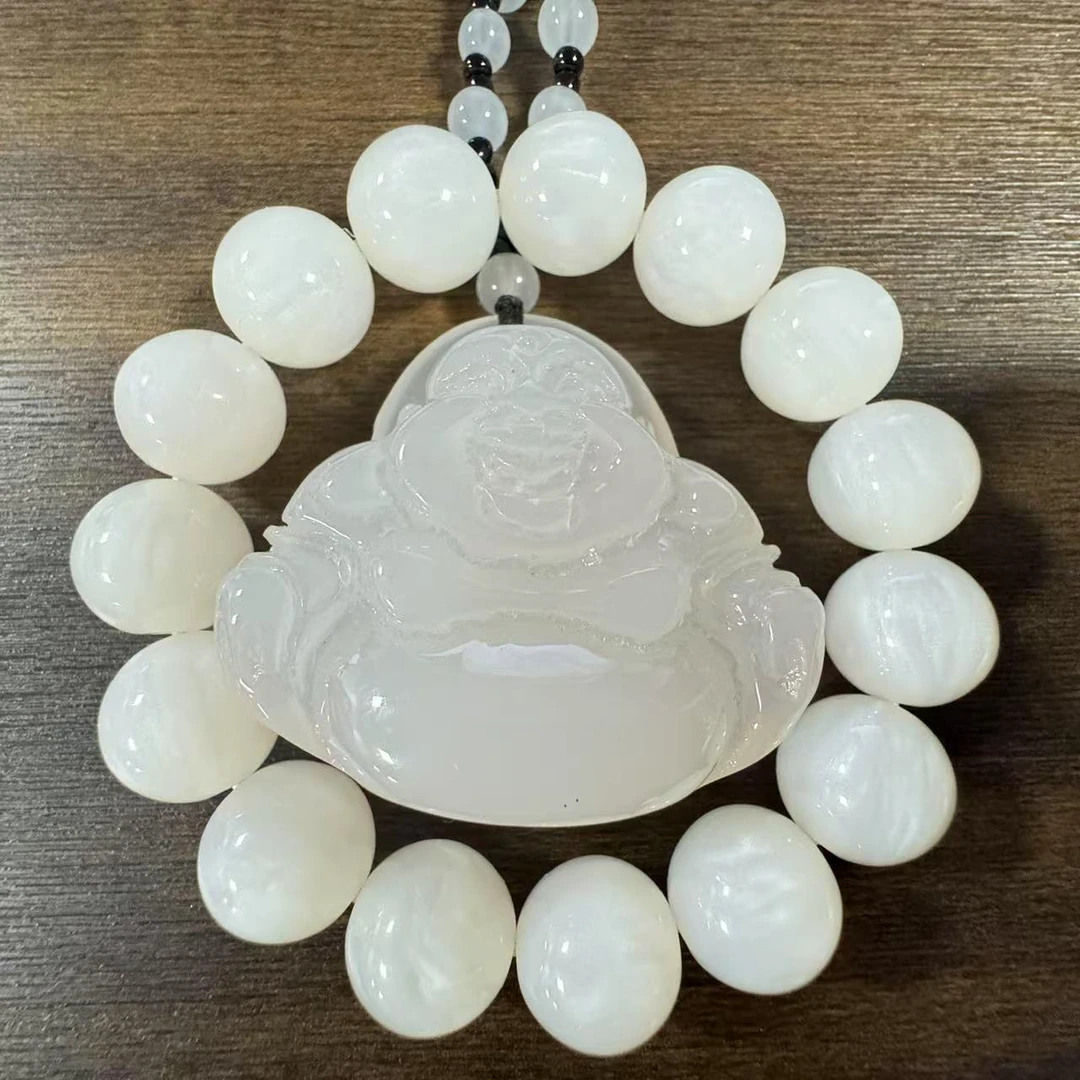 非金属仿水晶手链 海云母佛公+手串