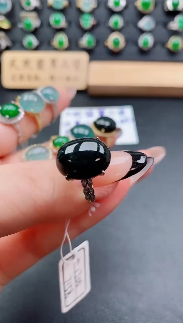 银S925镶嵌戒指翡翠2121