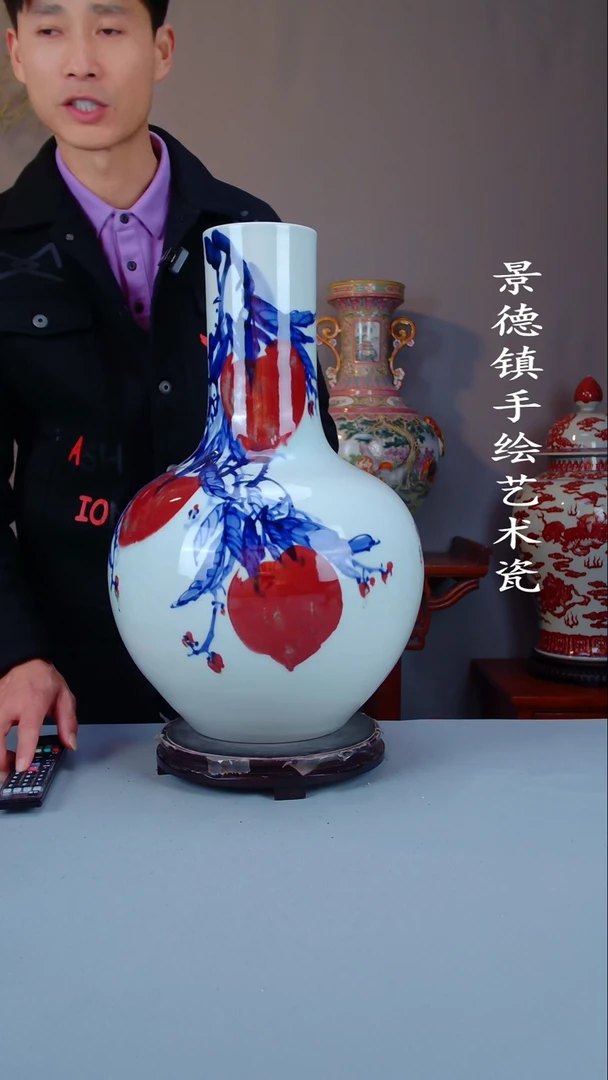 摆件陶瓷景德镇手工手绘陶瓷摆件47