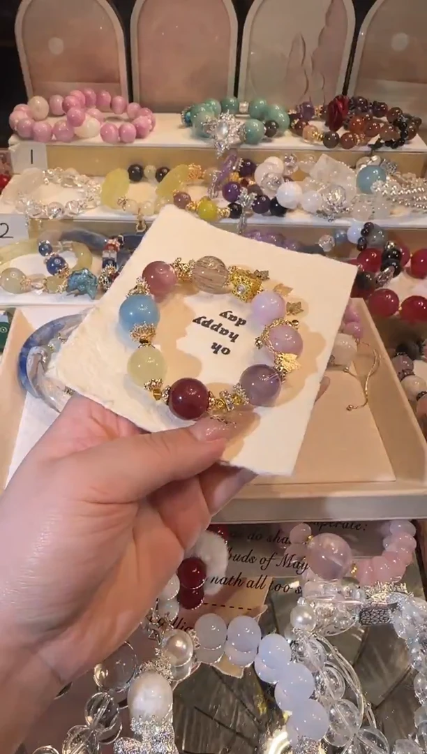 未镶嵌手串水晶多样性发一