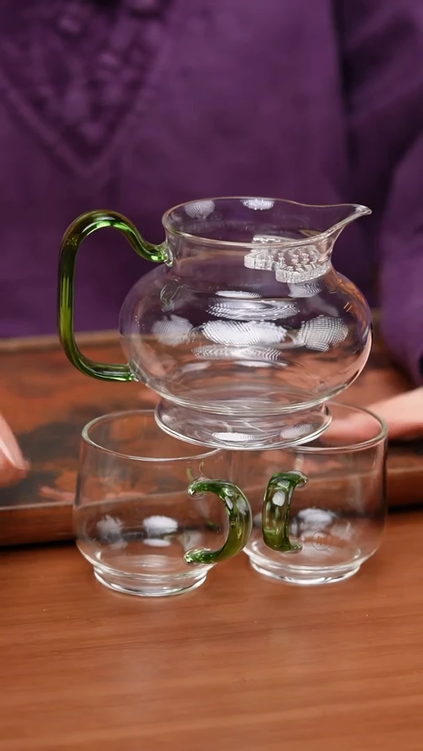 【闪购商品】禾器熠然月牙茶海湖绿+璃享水月杯湖绿2入