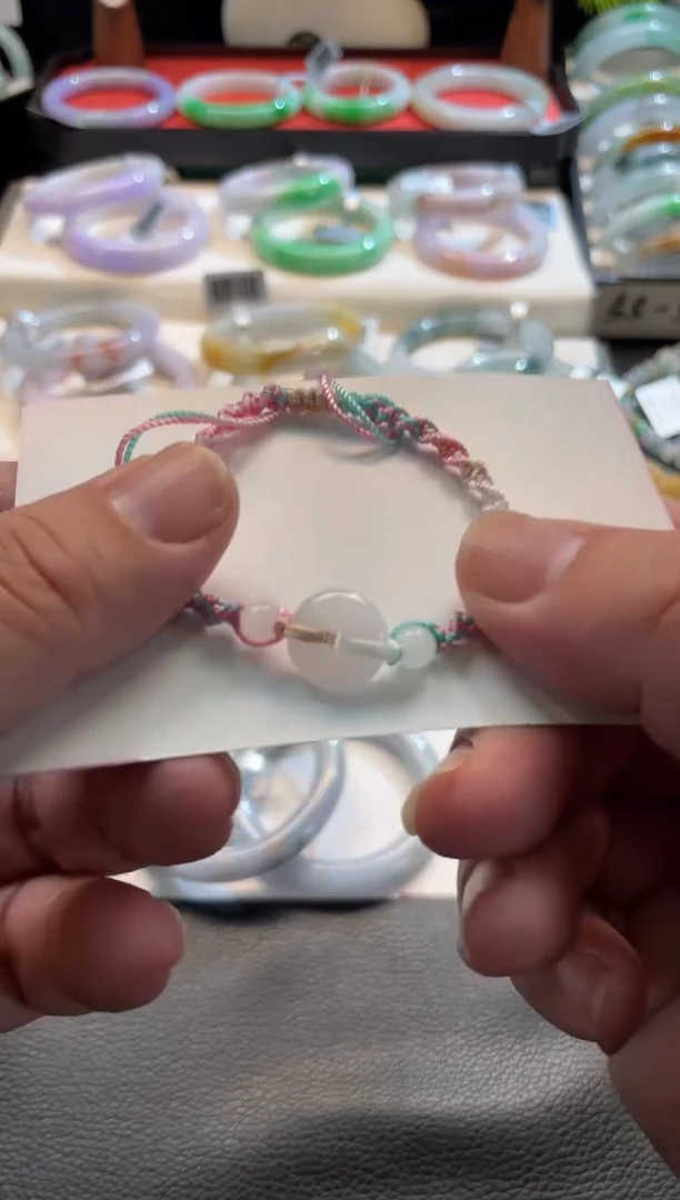 未镶嵌手链翡翠32号链接 有纹裂