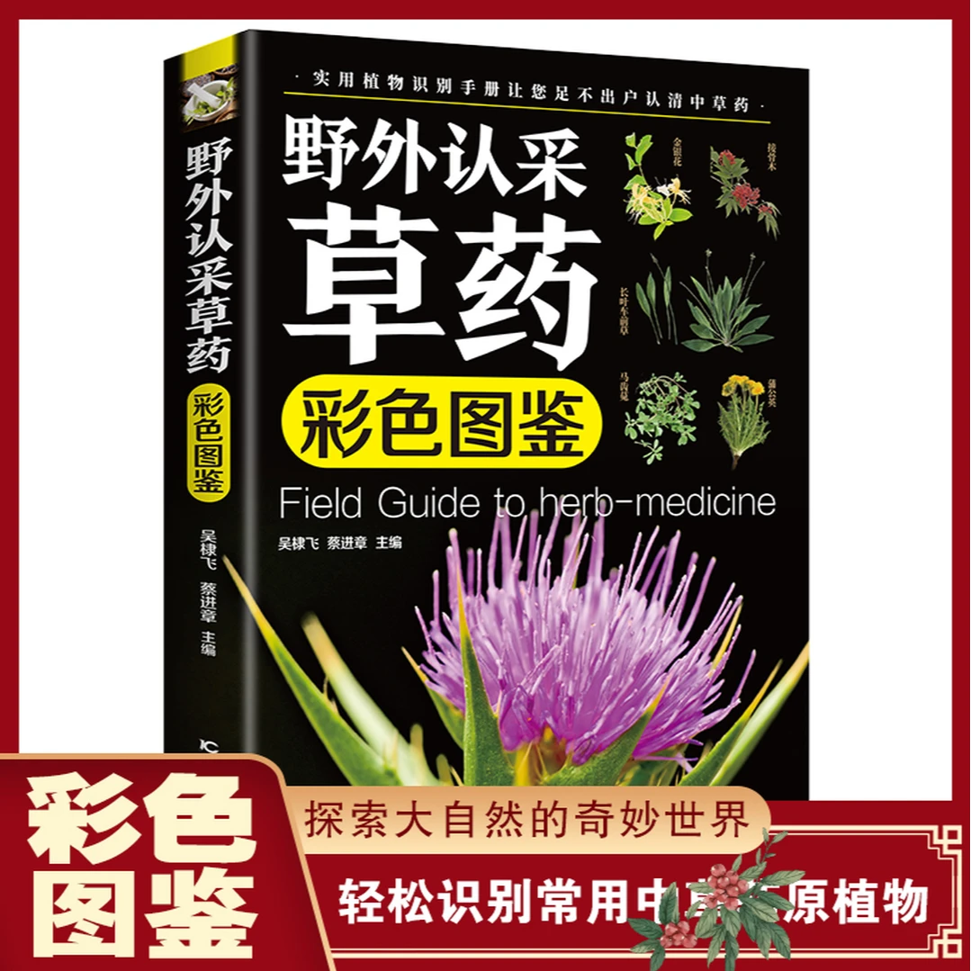 野外认采草药彩色图鉴实用植物识别手册常见中草药原植物中药书籍