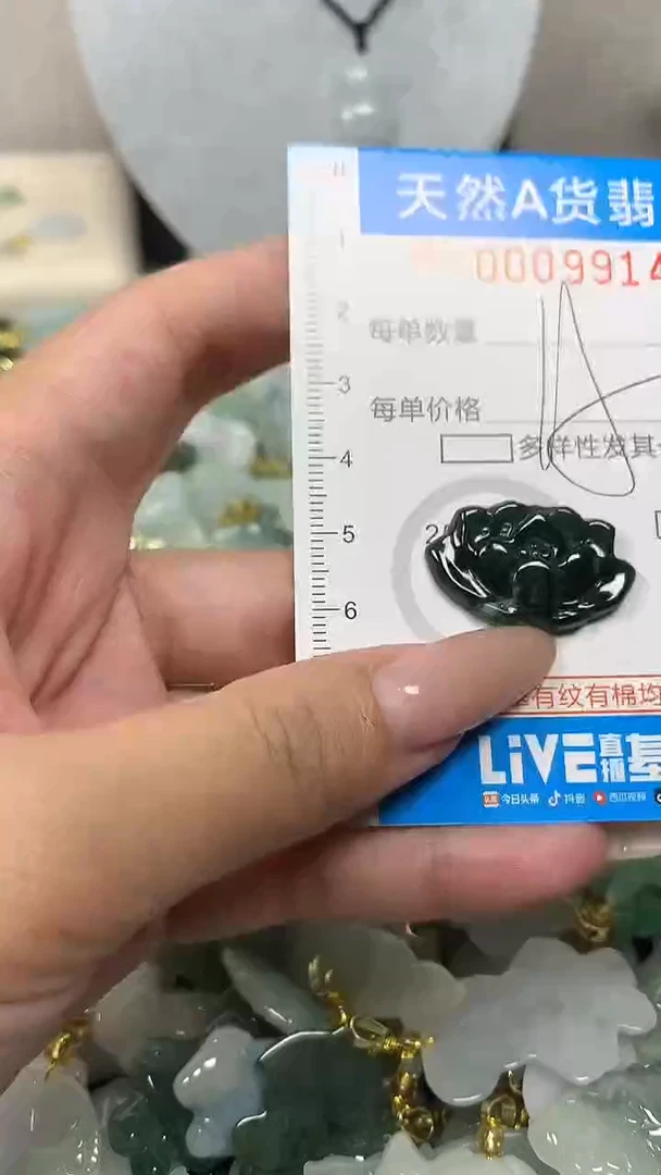 翡翠未镶嵌颈饰净货挂件-9914