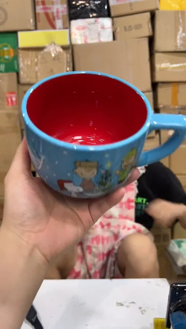 瓷片史努比雪花早餐杯