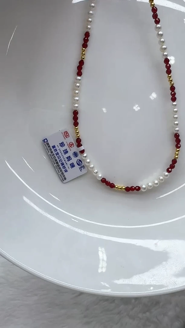 【闪购商品】淡水珍珠颈饰银S925镶嵌非基地发货不带证书