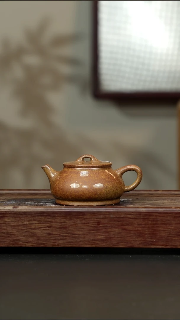 茶壶紫砂黄金段柴烧 云瓢