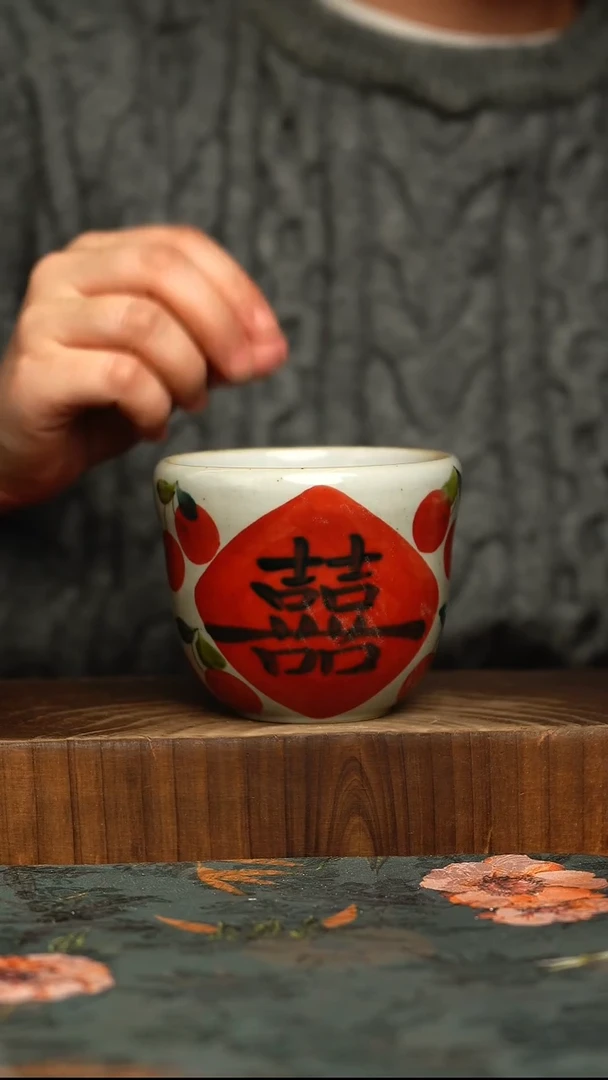 杯釉下彩手工手绘同款陶器